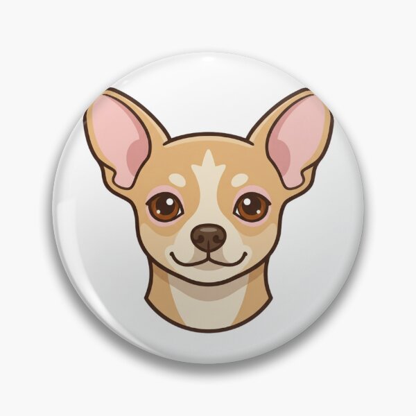 Item preview, Cute Chihuahua Head Simple 2D Cartoon Style designed and sold by CraftyUniverse.