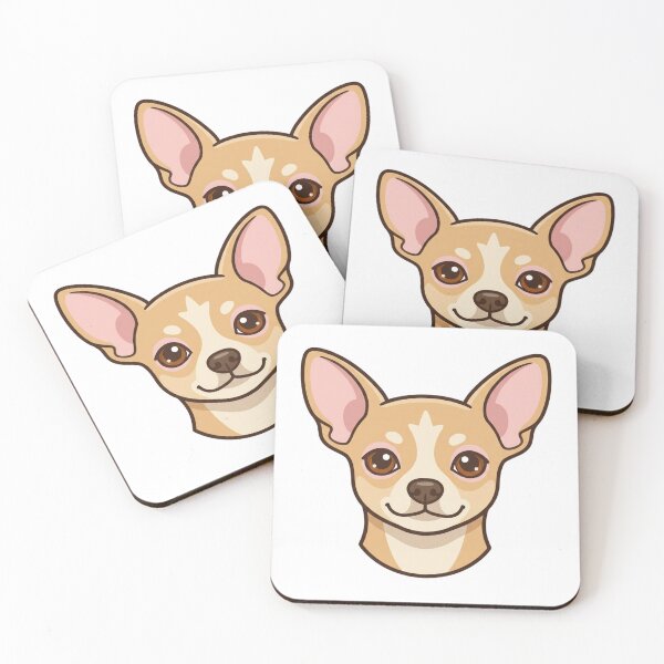 Item preview, Cute Chihuahua Head Simple 2D Cartoon Style designed and sold by CraftyUniverse.