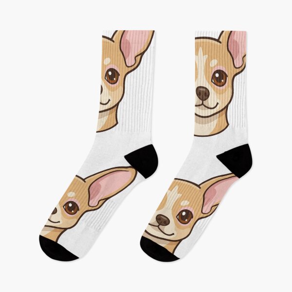 Item preview, Cute Chihuahua Head Simple 2D Cartoon Style designed and sold by CraftyUniverse.