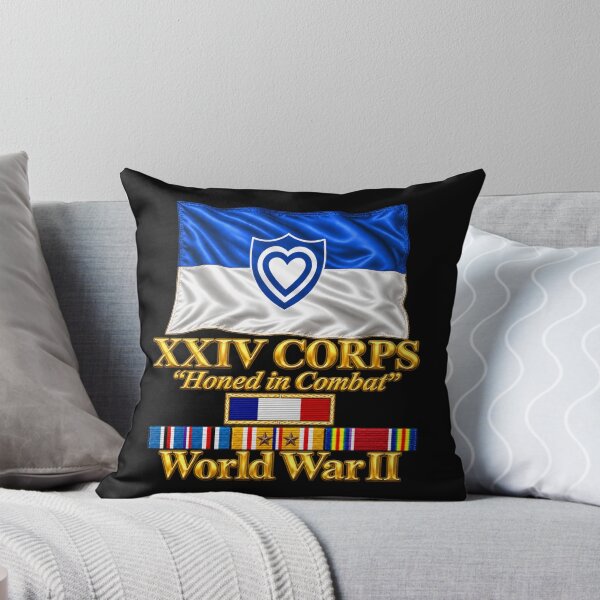 Item preview, Army - XXIV Corps Flag - Waving - Ribbons - World War II - 3D - Transparent designed and sold by Military Insignia Products.