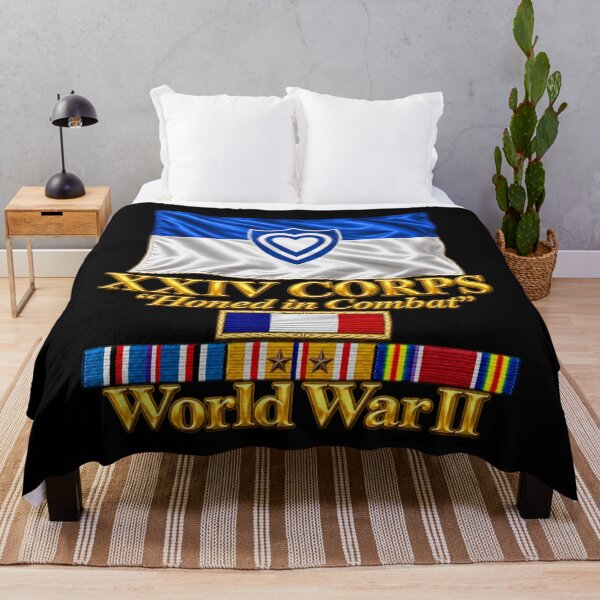 Item preview, Army - XXIV Corps Flag - Waving - Ribbons - World War II - 3D - Transparent designed and sold by Military Insignia Products.