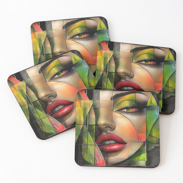 Item preview, Geometric Woman in Vivid Colors designed and sold by Verademacedoart.