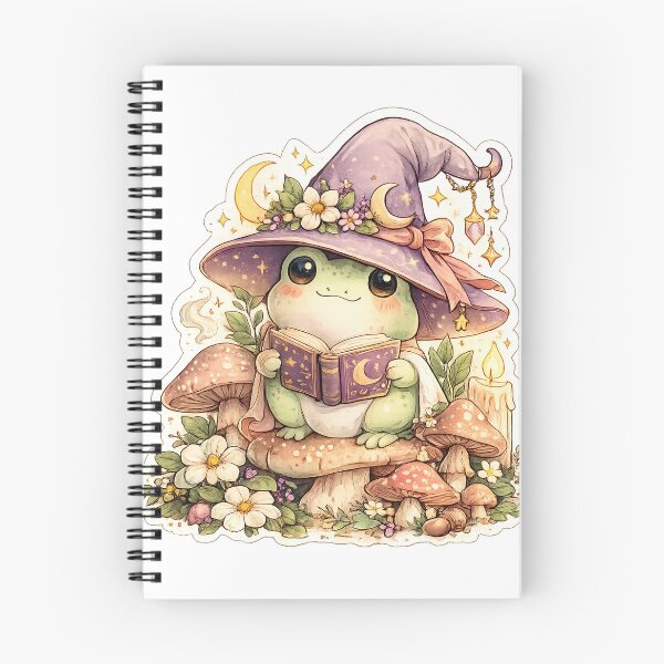 Item preview, Frog Witch Cottage – Cute Cottagecore Halloween Sticker designed and sold by PaginaBrew.