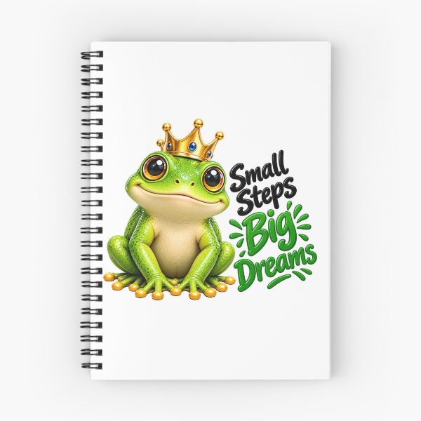 Item preview, Cute Crown Frog – Small Steps Big Dreams designed and sold by Vayro cartoons.