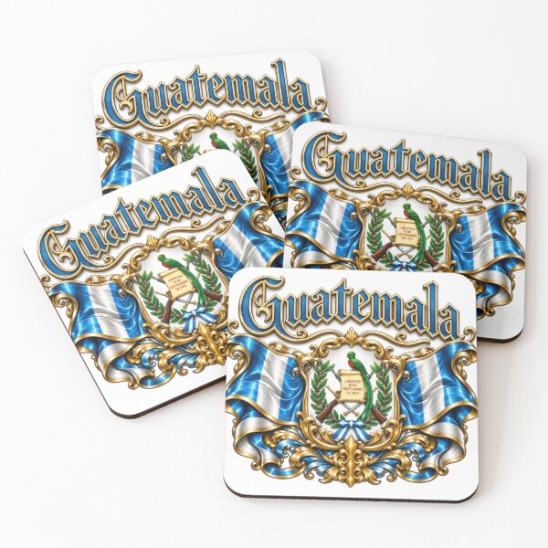 Item preview, Guatemala Eagle Crest – Metallic Blue, Silver & Gold Guatemalan Flag Coat of Arms, Patriotic 3D Eagle Artwork designed and sold by GoodPlaceToShop.
