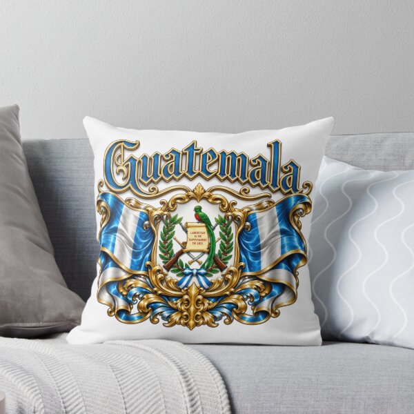 Item preview, Guatemala Eagle Crest – Metallic Blue, Silver & Gold Guatemalan Flag Coat of Arms, Patriotic 3D Eagle Artwork designed and sold by GoodPlaceToShop.