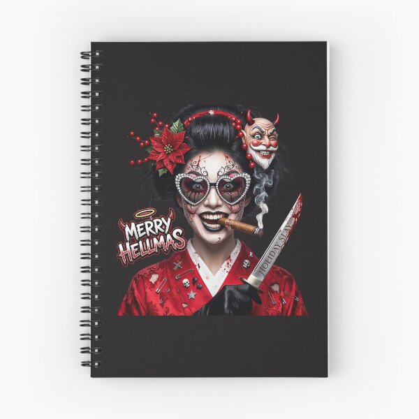Item preview, Merry Hellmas Holiday Slay Kimono Girl designed and sold by Voodoo Store Paranormal Collections.