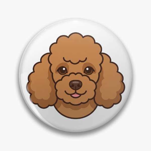 Item preview, Fluffy Poodle Head Simple 2D Cartoon Style designed and sold by CraftyUniverse.