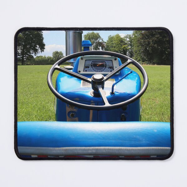 Item preview, 1967 Ford Super Dexta 3000 — Driver's View, Ford Blue & Red designed and sold by Peter Kraaibeek Art Gallery.