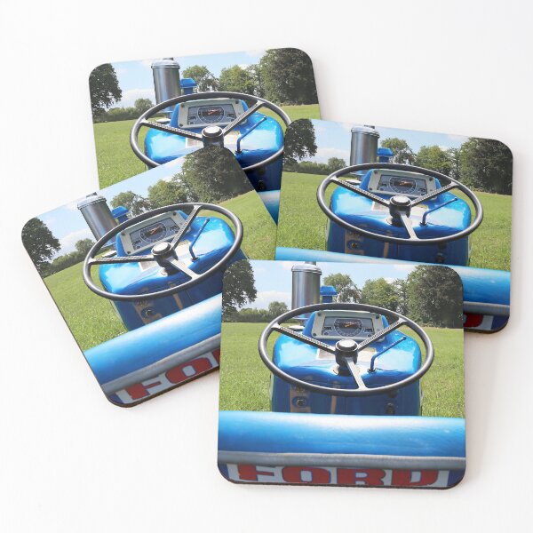 Item preview, 1967 Ford Super Dexta 3000 — Driver's View, Ford Blue & Red designed and sold by Peter Kraaibeek Art Gallery.
