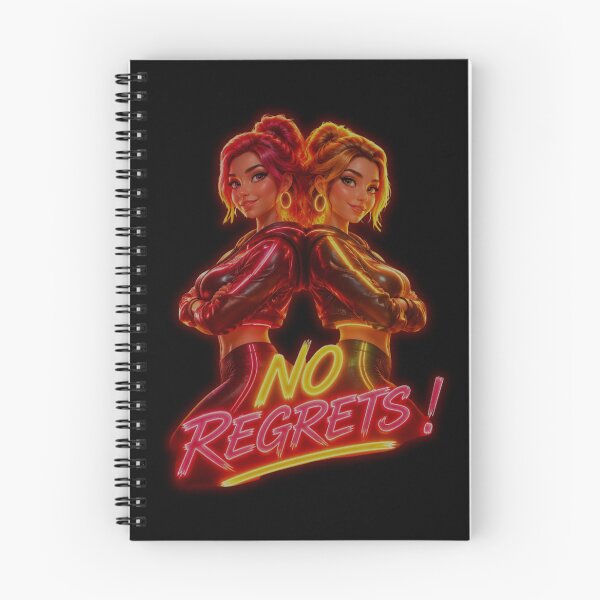 Item preview, No Regrets - Cyber Neon Twins designed and sold by LazyDayzCo.