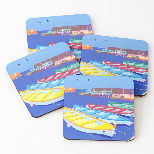 Item preview, The colorful boats have returned to the port designed and sold by CecileLenam.