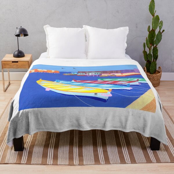 Item preview, The colorful boats have returned to the port designed and sold by CecileLenam.