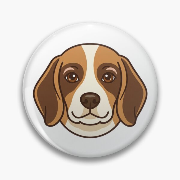 Item preview, Cute Beagle Head Simple 2D Cartoon Style designed and sold by CraftyUniverse.