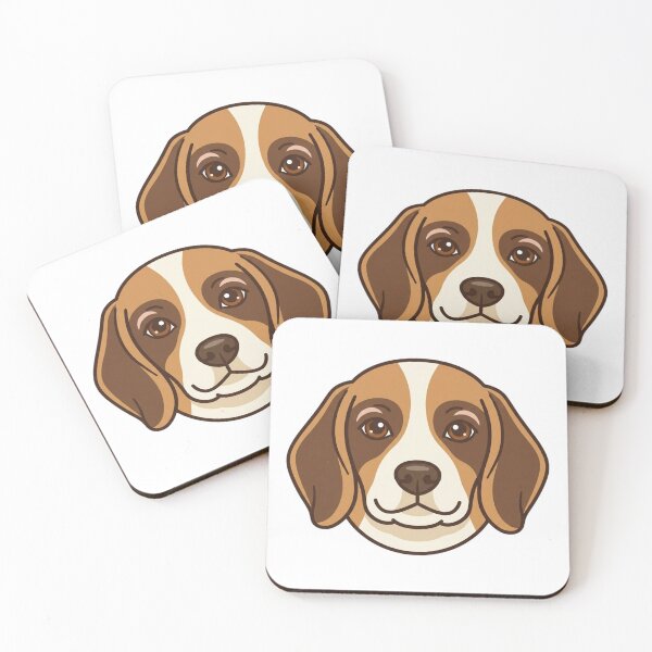 Item preview, Cute Beagle Head Simple 2D Cartoon Style designed and sold by CraftyUniverse.