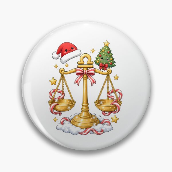 Item preview, Cute Libra Zodiac Candy Cane Christmas Scales designed and sold by Zodiac Celestial Art.