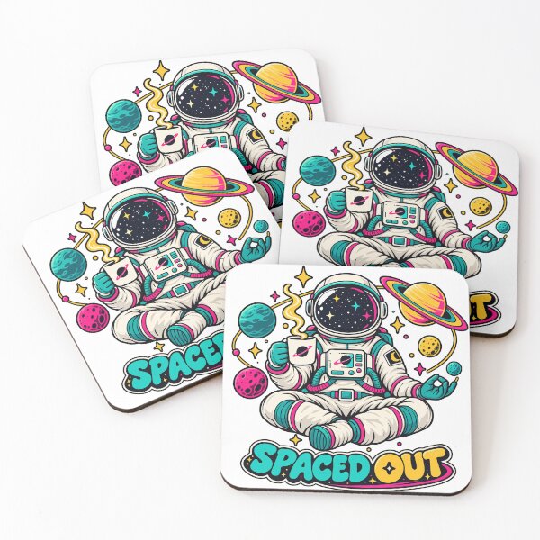 Item preview, Spaced Out Meditating Astronaut with Coffee designed and sold by codex401.