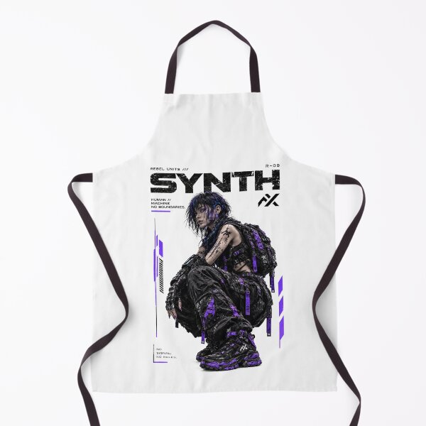Item preview, SYNTH – Purple Neon Cyberpunk Girl and Techwear Rebel designed and sold by Onviton.