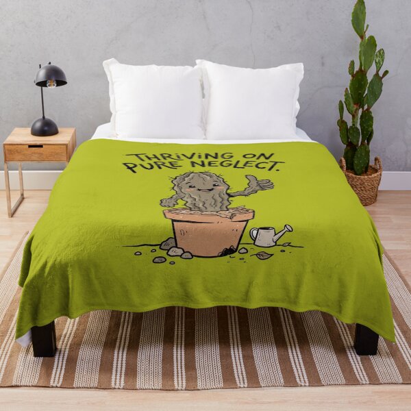 Item preview, Thriving On Pure Neglect Funny Cactus Plant designed and sold by LayercraftArt.