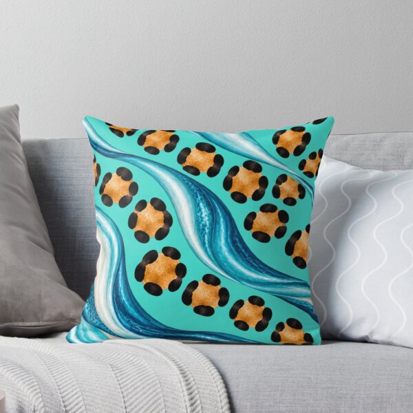 Item preview, Aqua Safari – Leopard and Pearl Waves designed and sold by annenambiro.