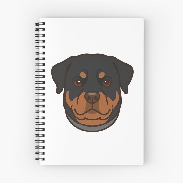 Item preview, Cute Rottweiler Head Simple 2D Cartoon Style designed and sold by CraftyUniverse.
