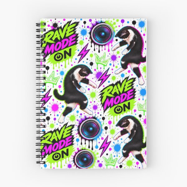 Item preview, Rave Mode On Neon Cat Pattern designed and sold by DansCreations42.