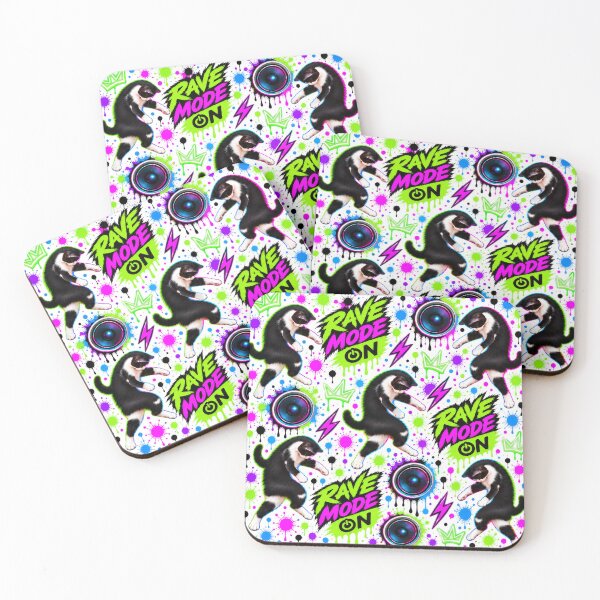 Item preview, Rave Mode On Neon Cat Pattern designed and sold by DansCreations42.