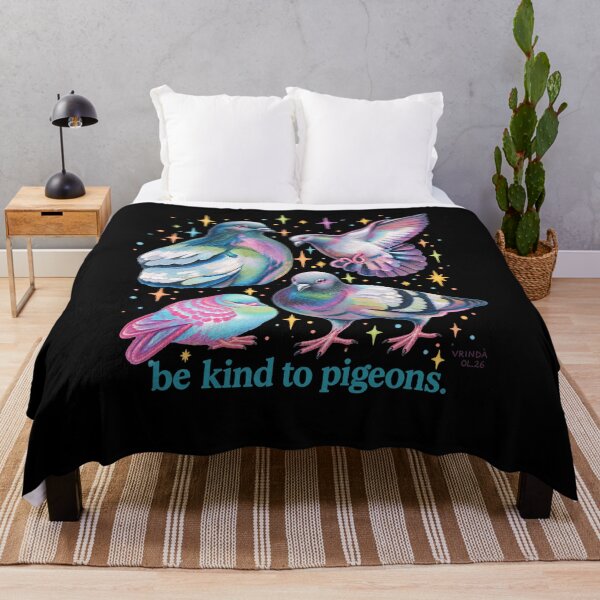 Item preview, Be Kind to Pigeons Colorful Celestial Bird Art designed and sold by Remontadarnia.