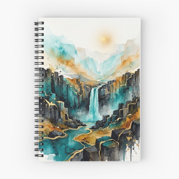 Item preview, Salto del Agrio in Watercolor - Ochre Magic of Neuquén, Argentina designed and sold by Esencia Argentina.