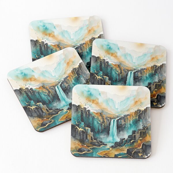 Item preview, Salto del Agrio in Watercolor - Ochre Magic of Neuquén, Argentina designed and sold by Esencia Argentina.