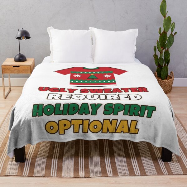 Item preview, Ugly Sweater Required Holiday Spirit Optional Funny Christmas Party designed and sold by Bornprints.
