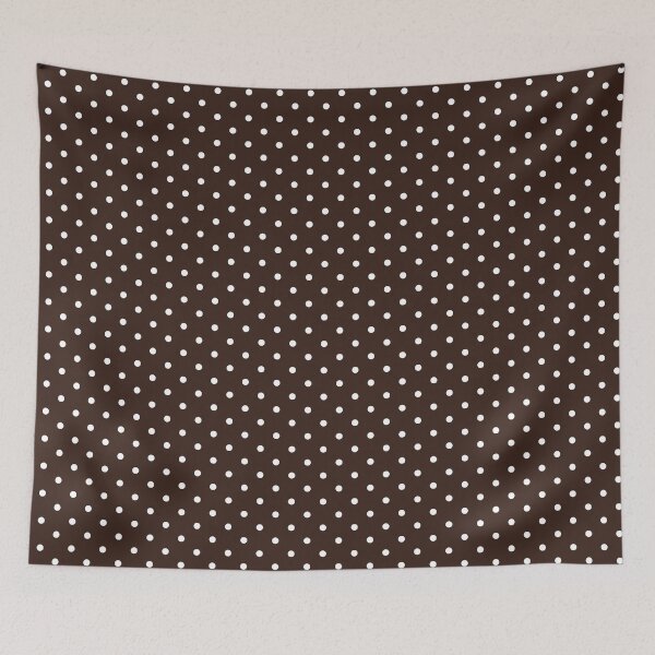 Item preview, Small polka dots in chocolate brown and white designed and sold by RishabhArts1.