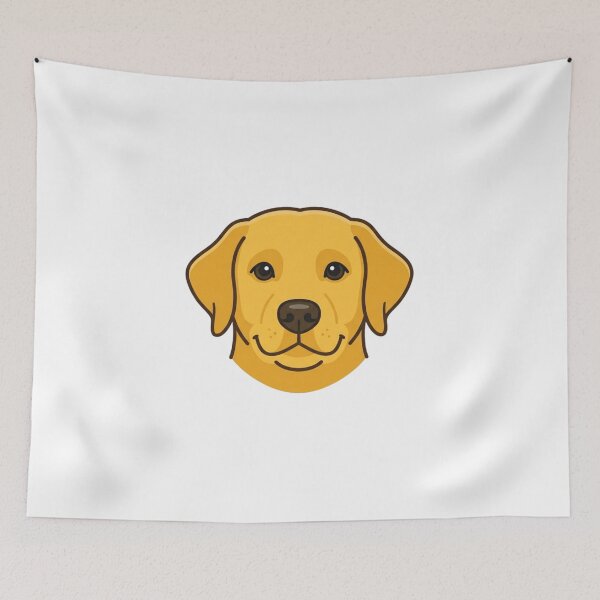 Item preview, Cute Labrador Retriever Head Simple 2D Cartoon Style designed and sold by CraftyUniverse.
