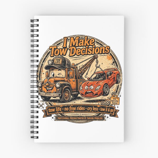 Item preview, I Make Tow Decisions Funny Tow Truck Driver Cartoon Tow Life No Free Rides Cry Less Tow It And Go Funny Tow Operator Humor Wrecker Gift designed and sold by Tow Life Co.