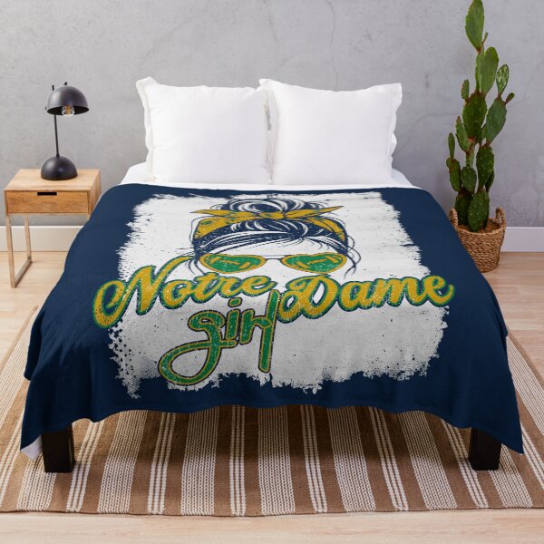 Item preview, Vintage Notre Dame Girl Messy Bun Distressed Irish Football designed and sold by Floral Vintage.