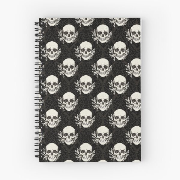 Item preview, Vintage Gothic Skull Floral Damask Pattern designed and sold by Claudia S. Design.