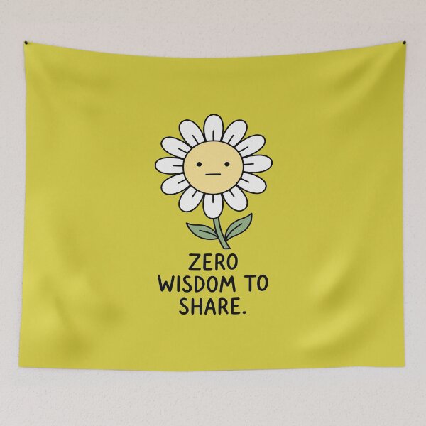 Item preview, Zero Wisdom To Share Cute Daisy Flower designed and sold by LayercraftArt.