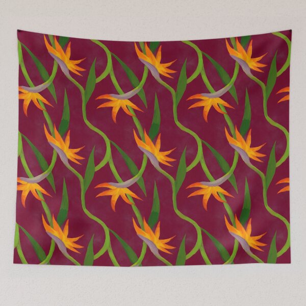 Item preview, Bird of paradise flower water color pattern designed and sold by Fridayscorner.