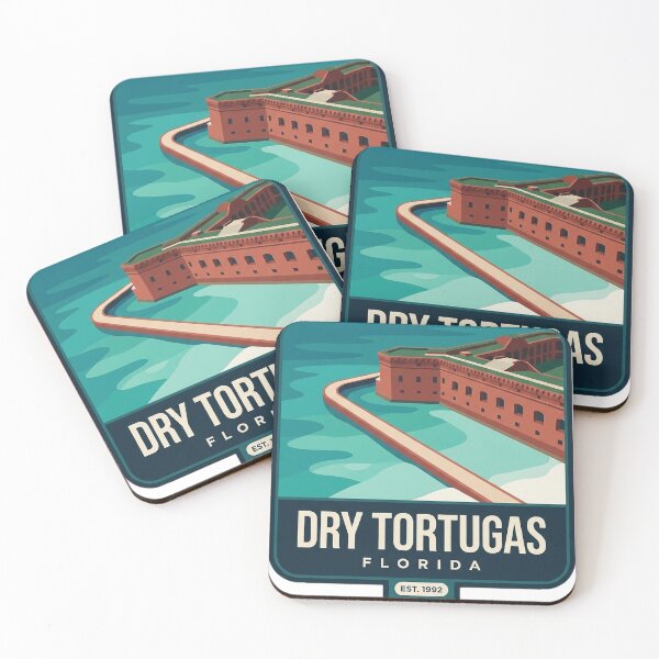 Item preview, Dry Tortugas Florida Moat Wall Walk Ribbon Badge Sticker designed and sold by DetourDgn.