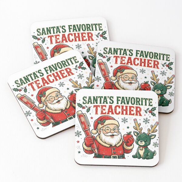 Item preview, Santa's Favorite Teacher — Funny Christmas Teacher Shirt — Gift for Teacher designed and sold by theStaffRoomHQ.