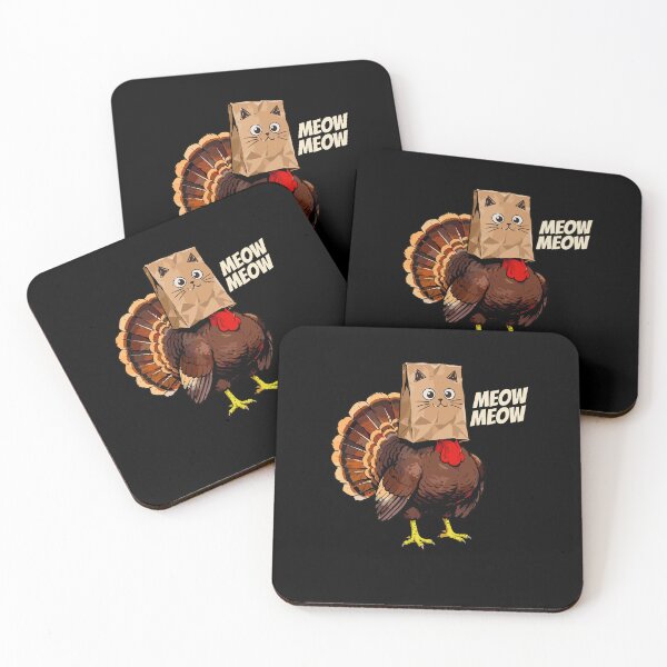 Item preview, Funny Thanksgiving Turkey Cat Meow designed and sold by Designart68.