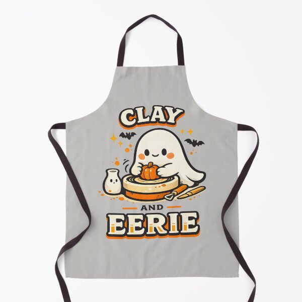 Item preview, Clay and Eerie – Cute Halloween Ghost Pottery Art designed and sold by MAD's Recreation Studio.