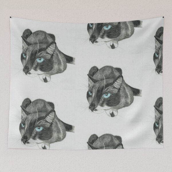 Item preview, Blue-eyed cat lying down designed and sold by CecileLenam.