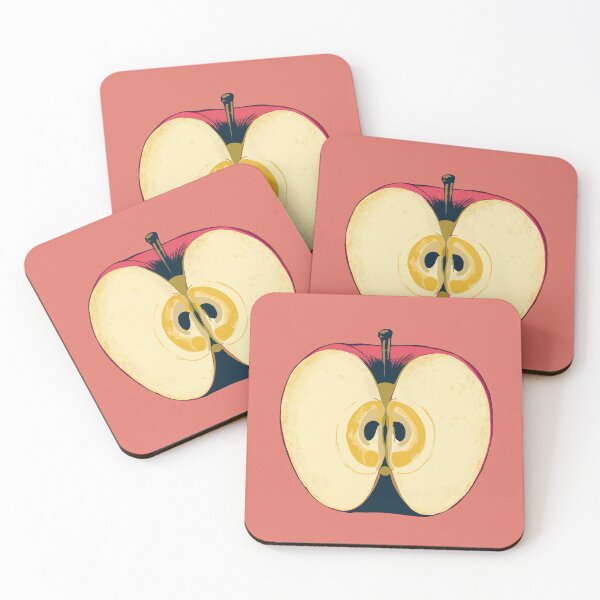 Item preview, Apple Half Illustration | Colourful Fruit Wall Art designed and sold by Swanke Studio.