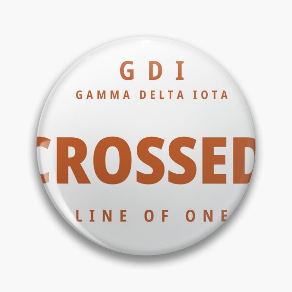 Item preview, GDI Crossing - Crossed solo, line of one parody design designed and sold by HTown Greek Supply.