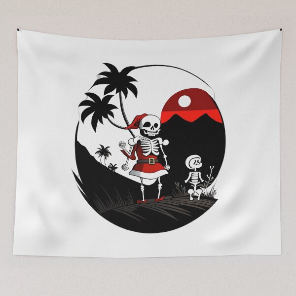 Item preview, Skeleton Santa Beach Holiday designed and sold by For-Cat Studio.