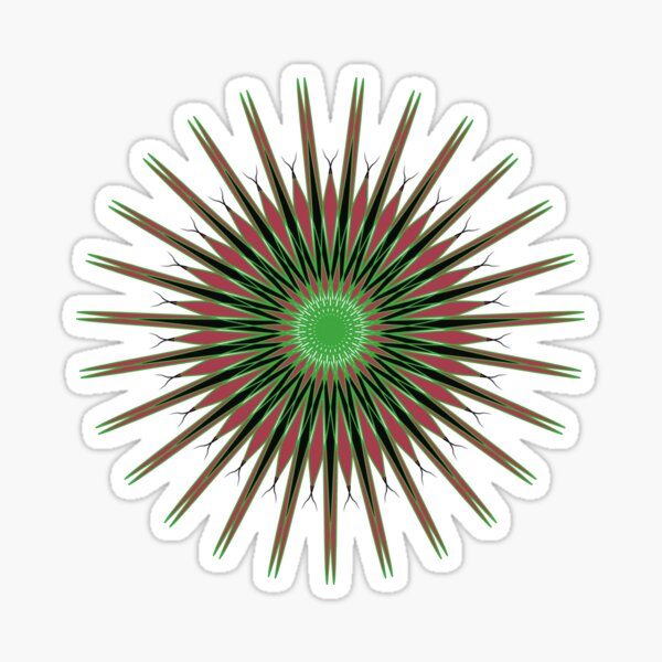 Sunshine Blaze Spiral Pattern Design Sticker