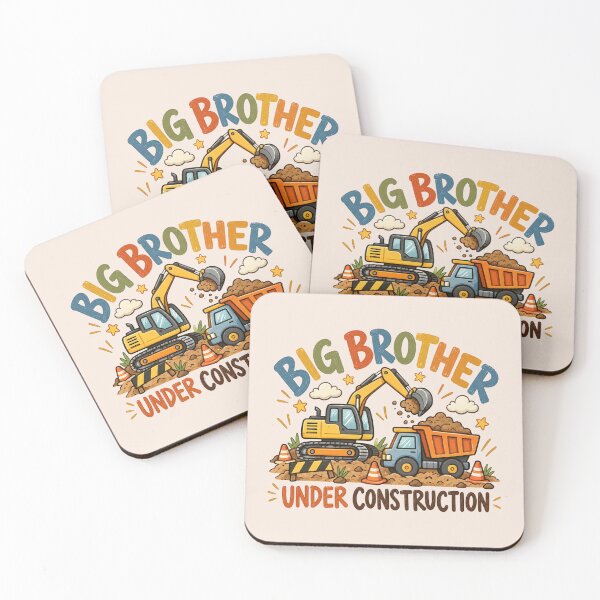 Item preview, Big Brother Under Construction, Cute Construction Truck Pregnancy Announcement, Future Big Brother, Funny Sibling Promotion, Baby Reveal Gift designed and sold by Quiajia.