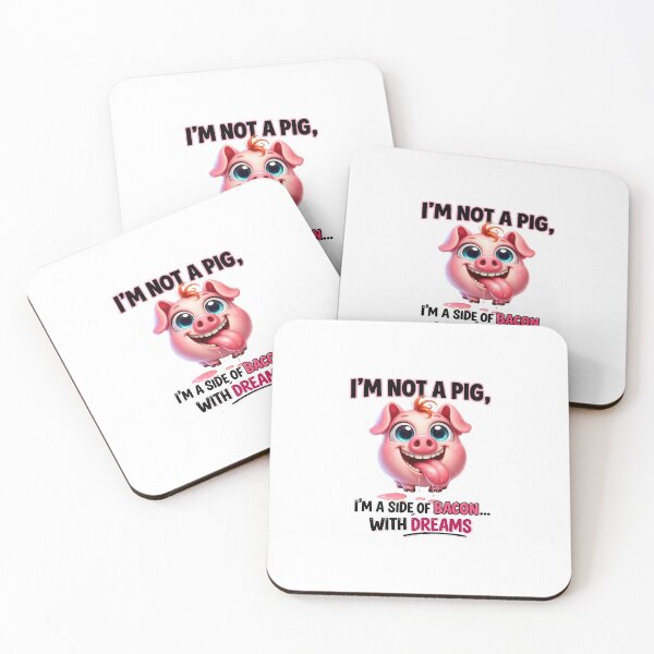 Item preview, I'm Not a Pig I'm a Side of Bacon With Dreams Funny Pig designed and sold by sazuii.