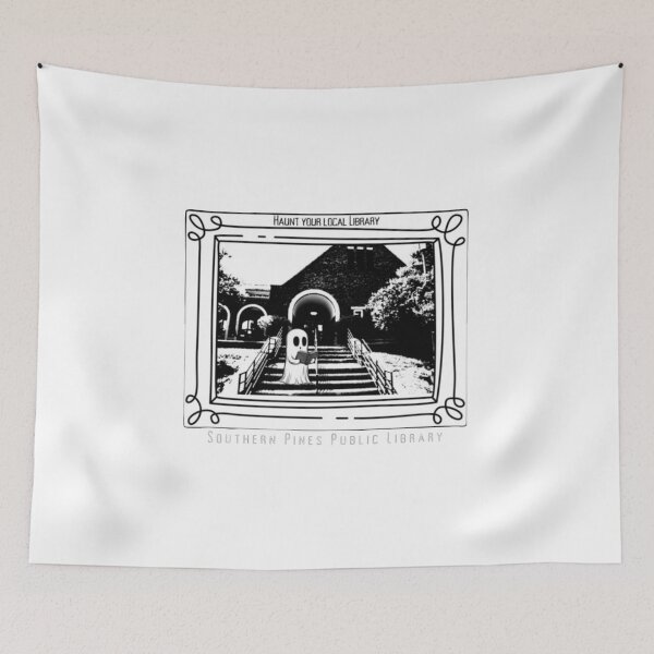 Item preview, Haunt Your Local Library Cute Ghost Reading Vintage designed and sold by FOSPPL.